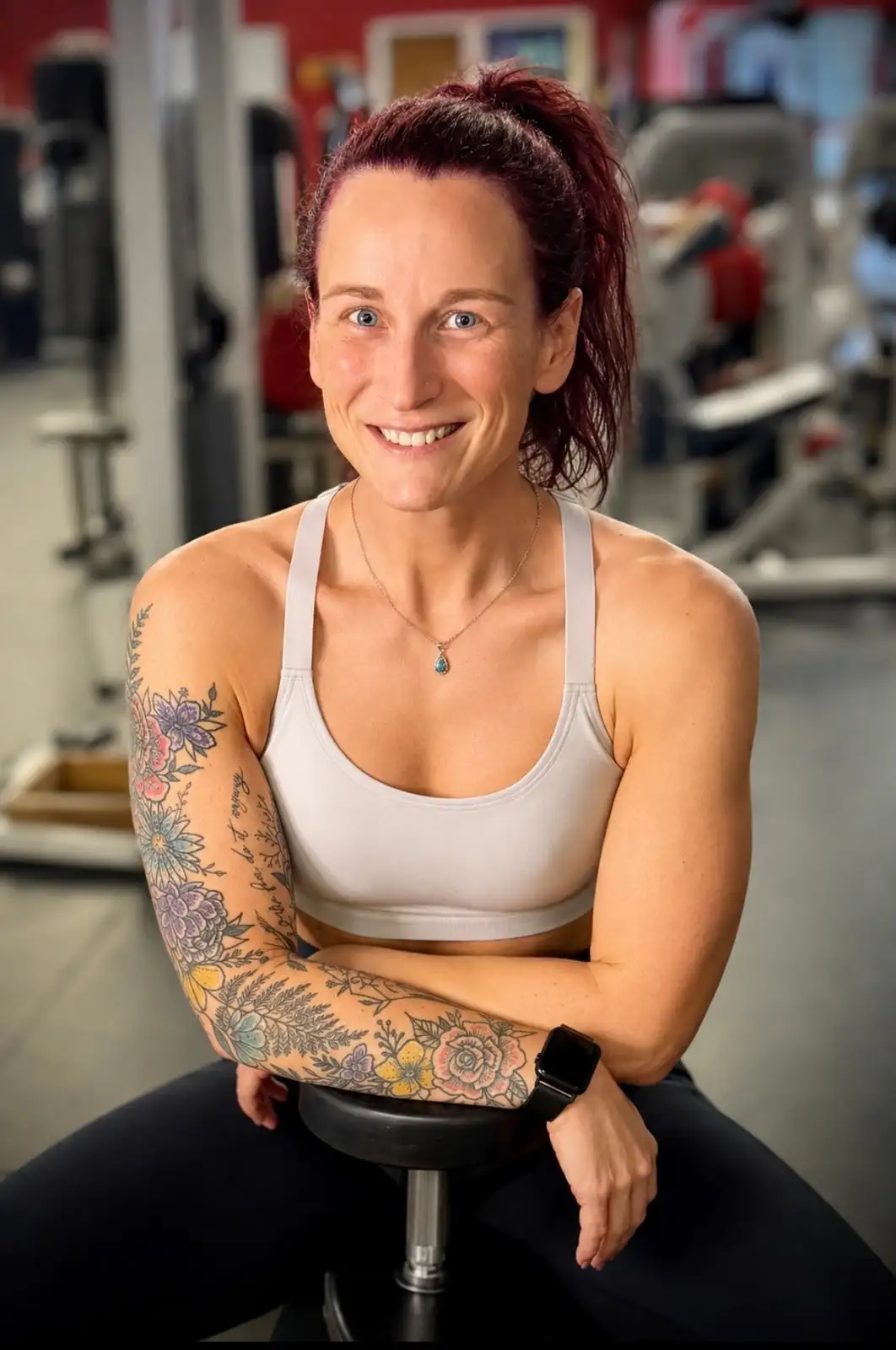 Hillary Meyers, certified personal trainer, in the gym